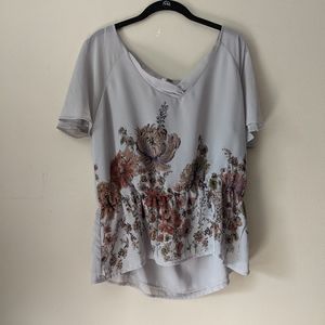 Sold LC Lauren Conrad floral women's shirt size L